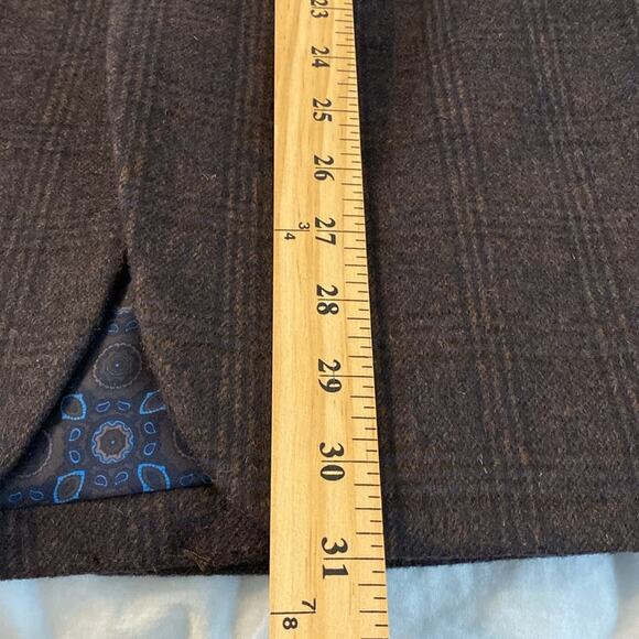 NWT Made by Cam Newton Brown Plaid Wool Blend Sport Coat Size 44R - Picture 6 of 8